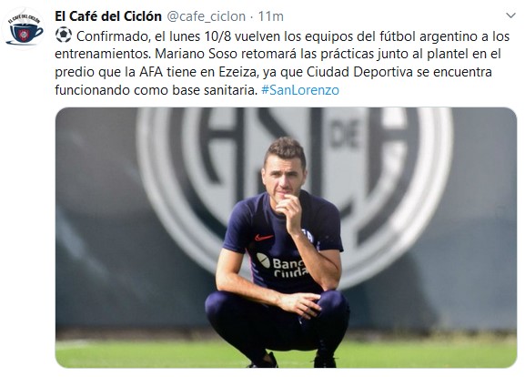 vuelven los entrenamientos